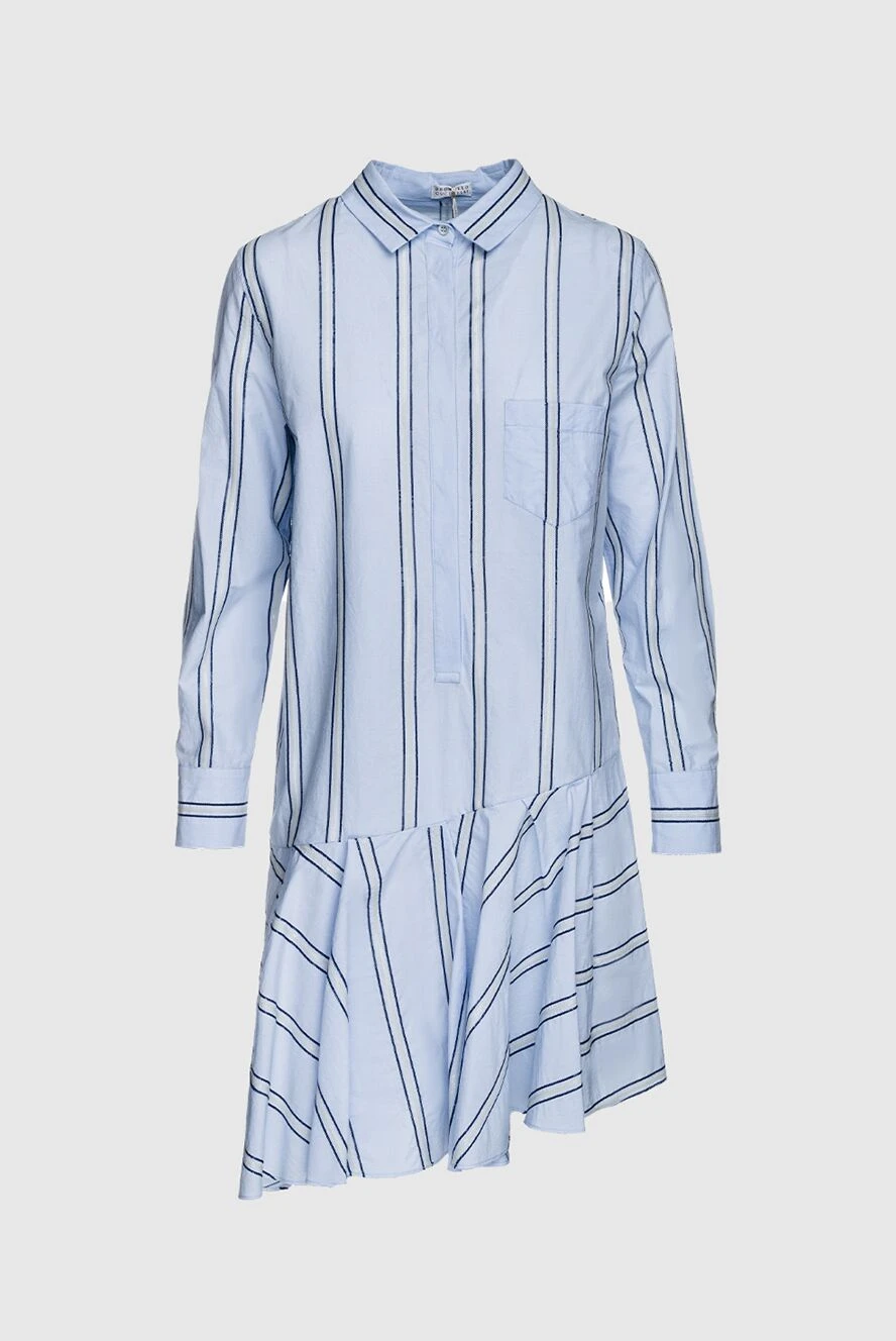 Brunello Cucinelli blue striped shirt dress 151888 - photo 1