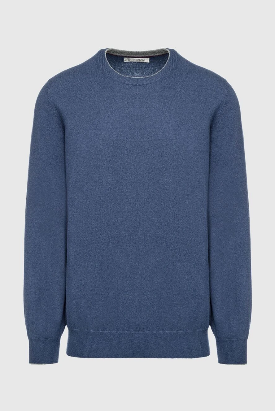Brunello Cucinelli джемпер з кашеміру синій чоловічий 151915 - фото 1