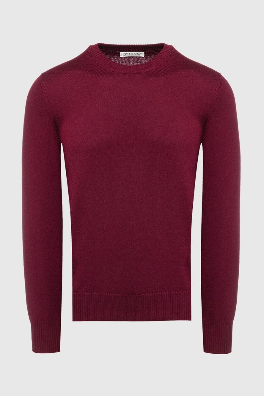 Brunello Cucinelli burgundy wool and cashmere sweater for men 151923 - photo 1