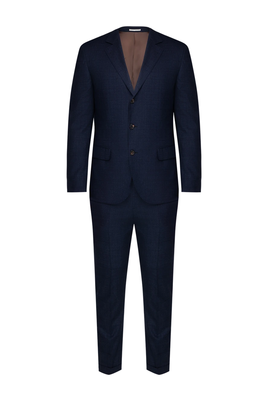 Corneliani mens wool black classic suit 137504 — Men suits and