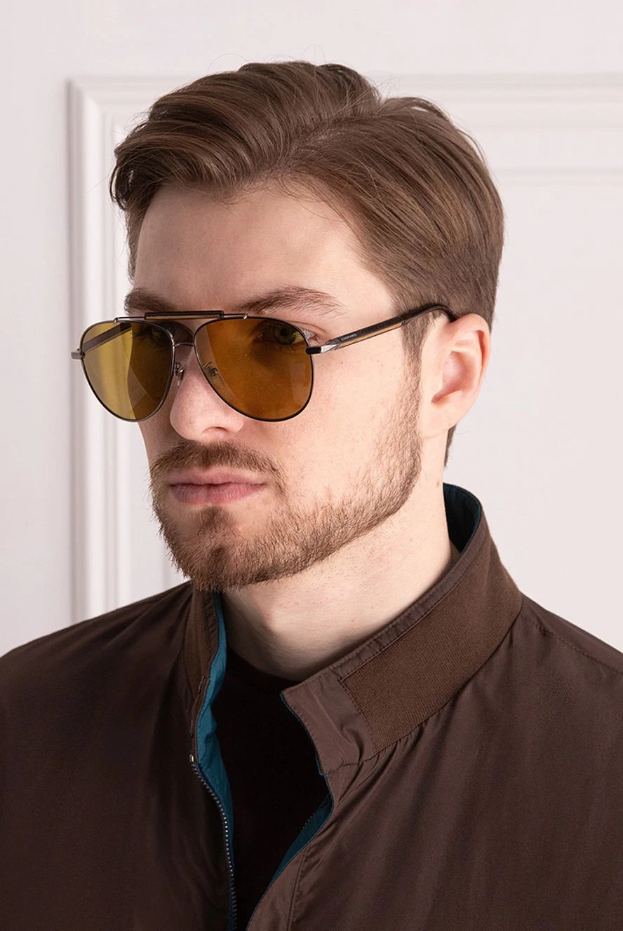 Chopard чоловічі окуляри сонцезахисні з металу та пластику коричневі чоловічі купити фото з цінами 152352