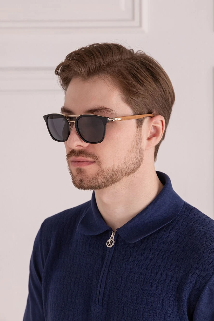 Chopard чоловічі окуляри для захисту від сонця з металу та пластику чорні чоловічі купити фото з цінами 152353 - фото 2