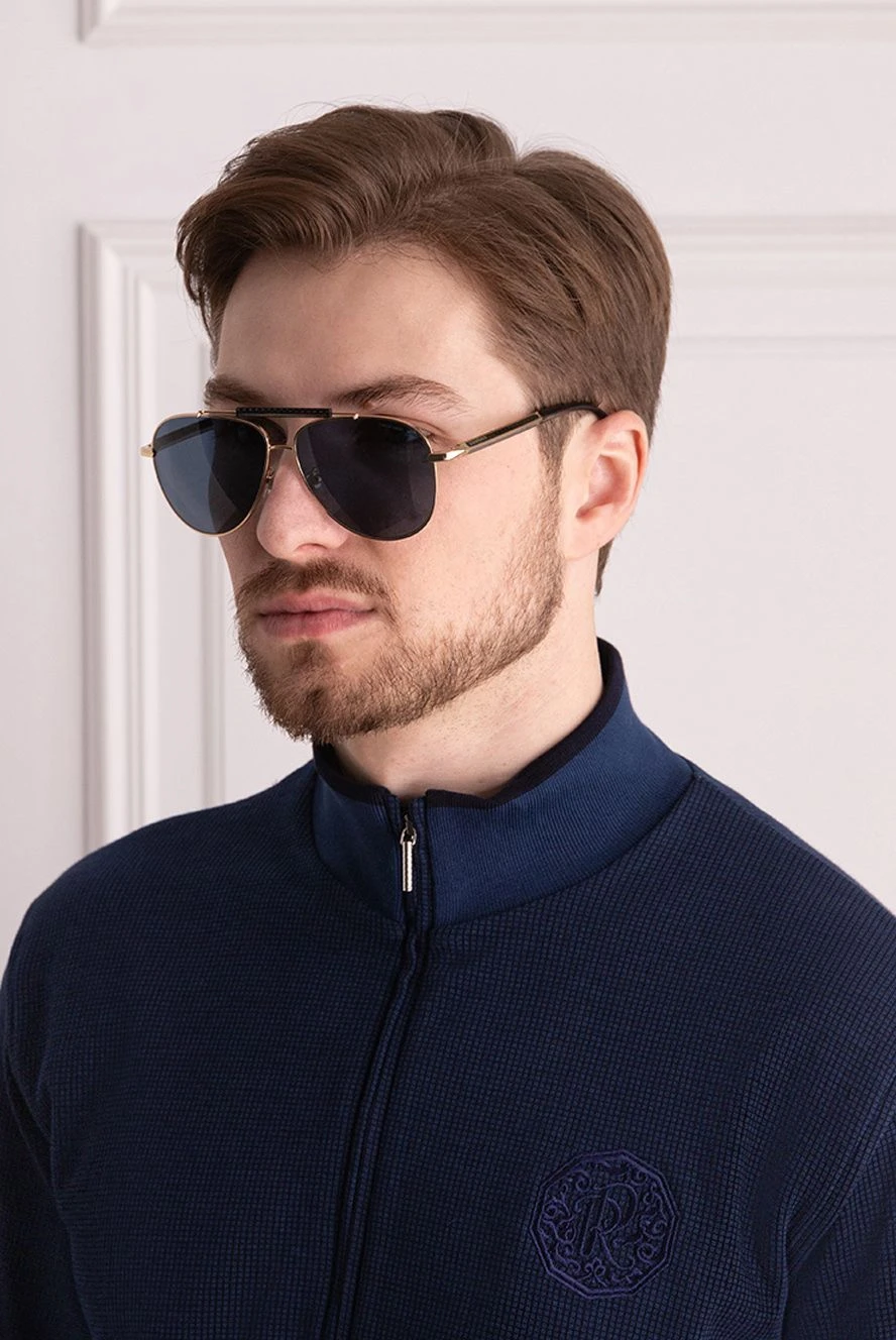 Chopard чоловічі окуляри для захисту від сонця з металу та пластику сині чоловічі купити фото з цінами 152356 - фото 2