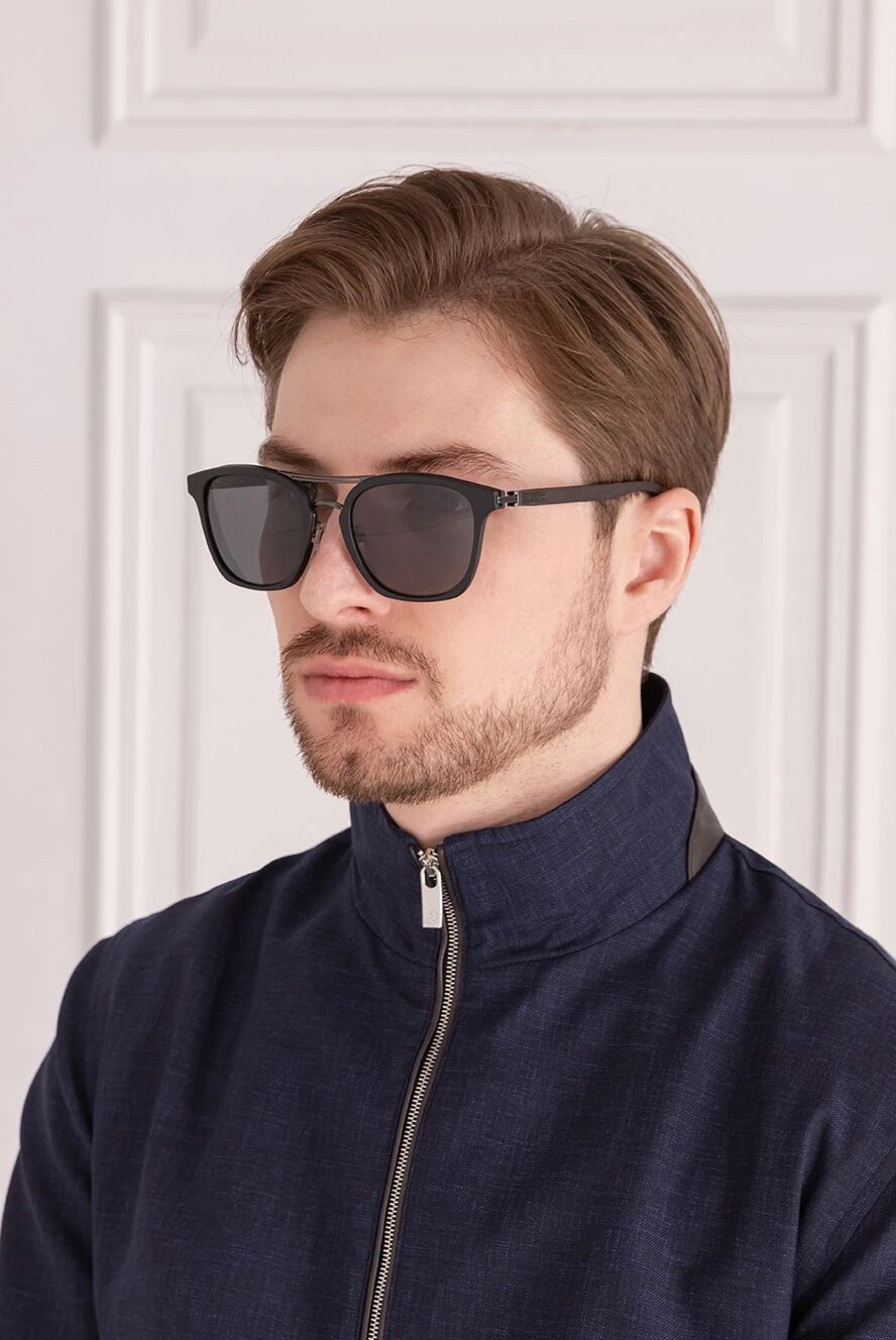 Chopard чоловічі окуляри сонцезахисні з металу та пластику чорні чоловічі купити фото з цінами 152357