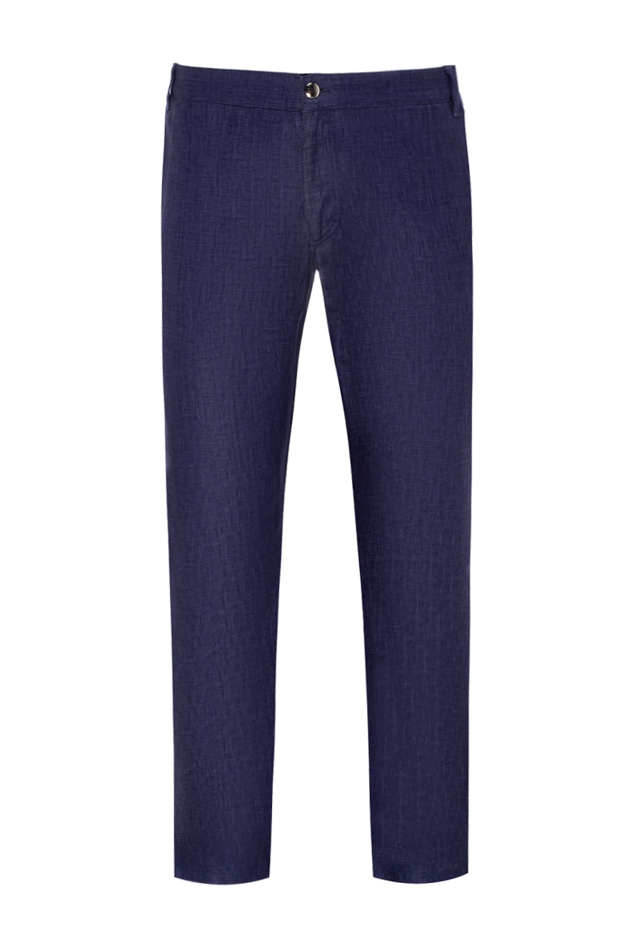 Zilli man men's blue linen trousers 152762 - photo 1