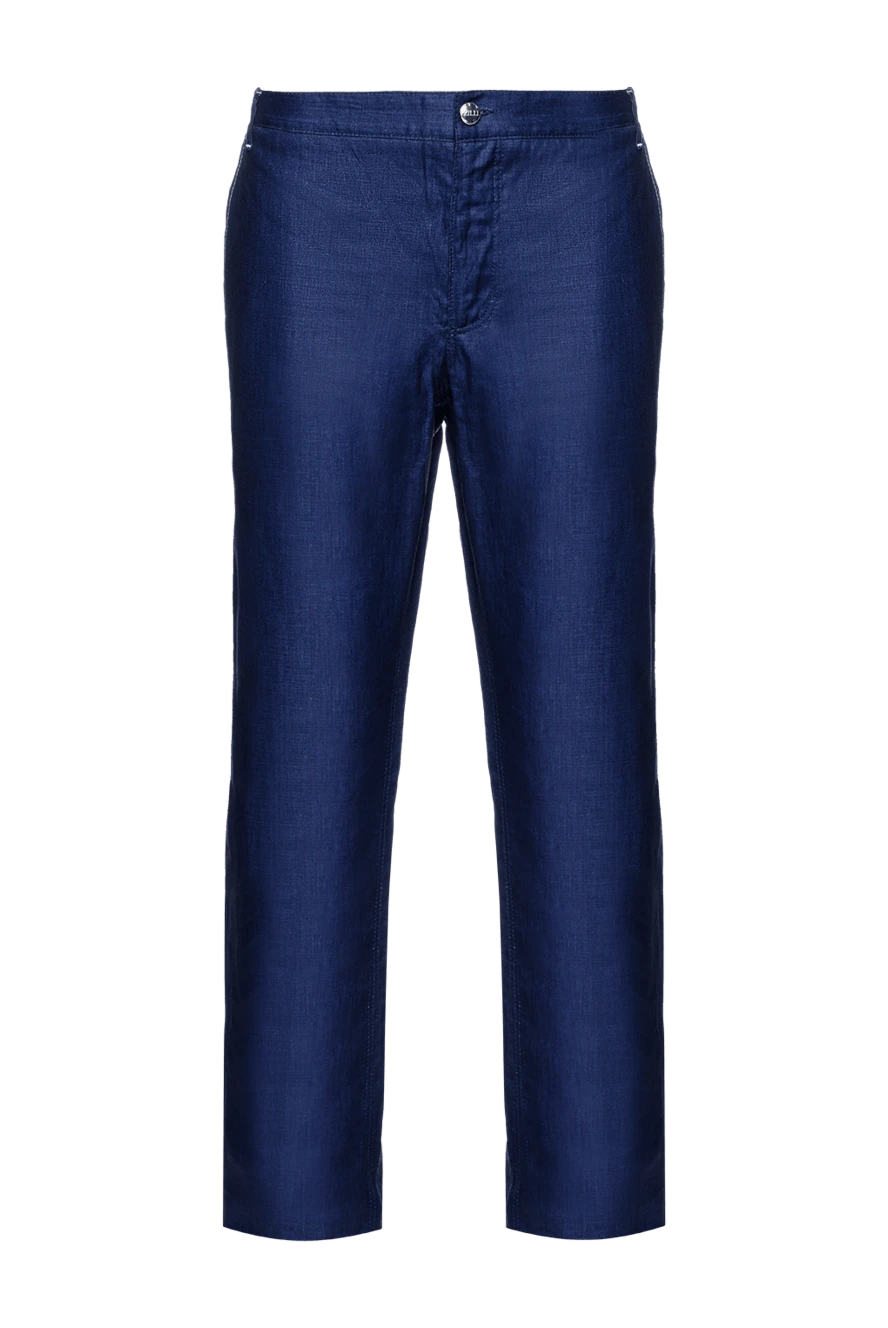 Zilli мужские брюки из льна синие мужские купить с ценами и фото 152768