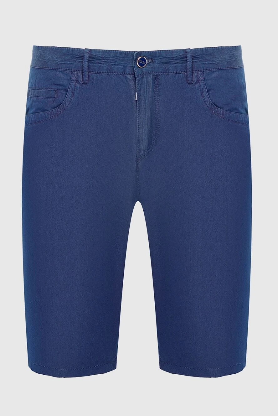 Zilli мужские шорты из хлопка и полиамида синие мужские купить с ценами и фото 152831