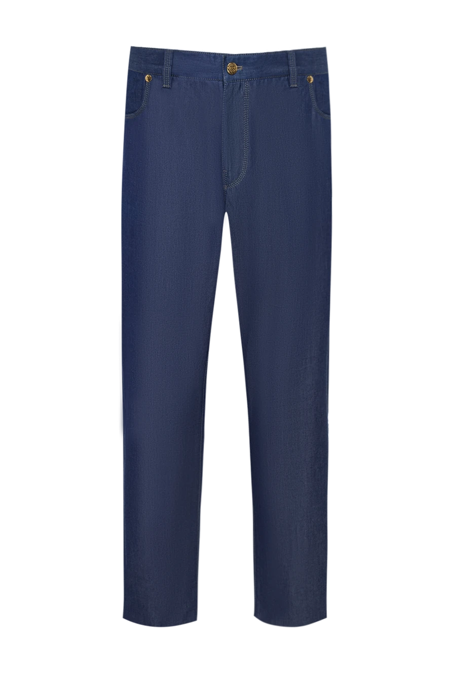 Zilli класичні джинси прямого крою у блакитному відтінку. 152856 - фото 1