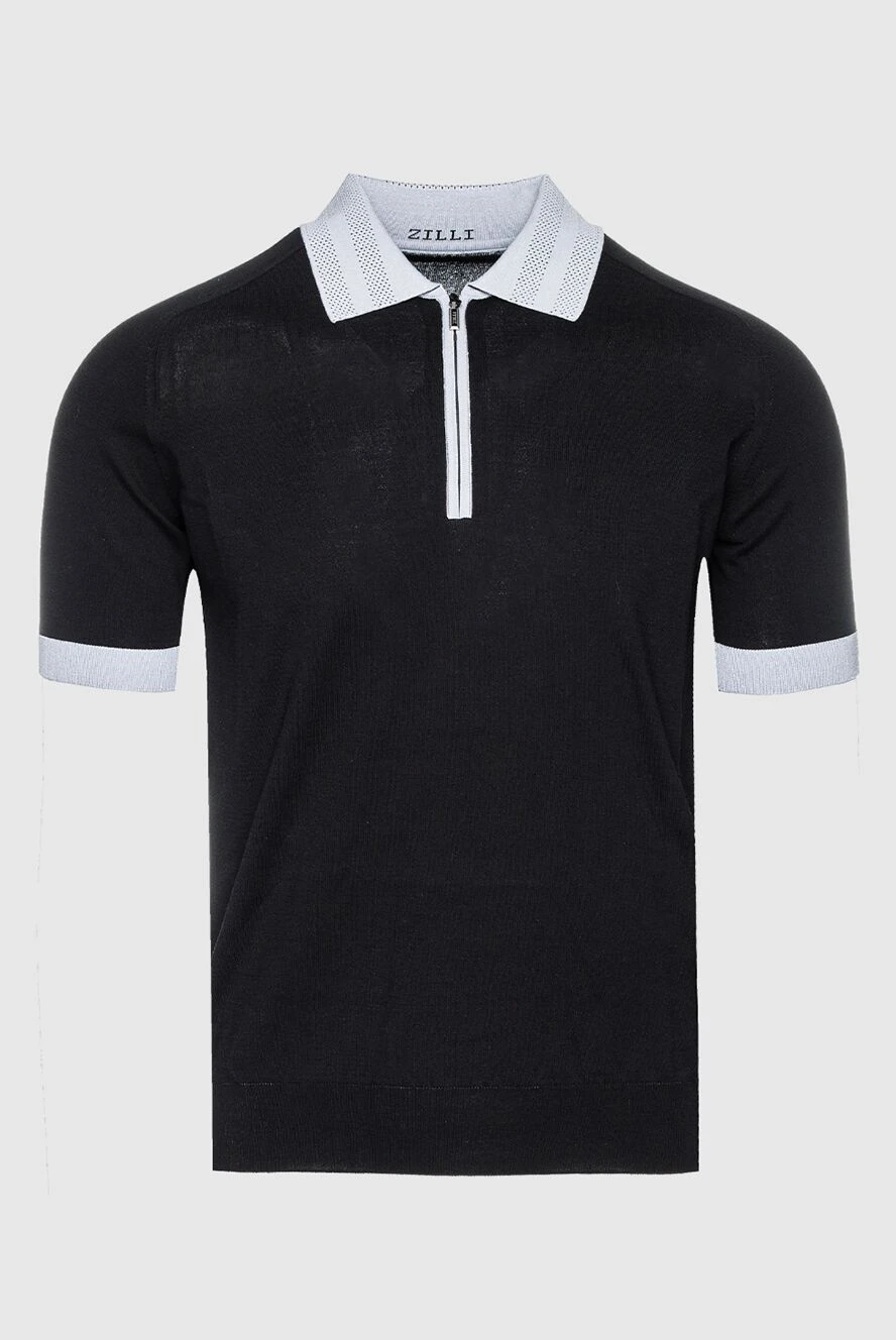Zilli man cotton and silk polo black for men buy with prices and photos 152989 - photo 1