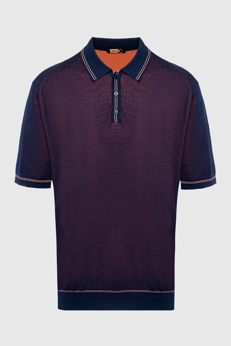 Zilli man cotton and silk polo shirt purple for men buy with prices and photos 153029