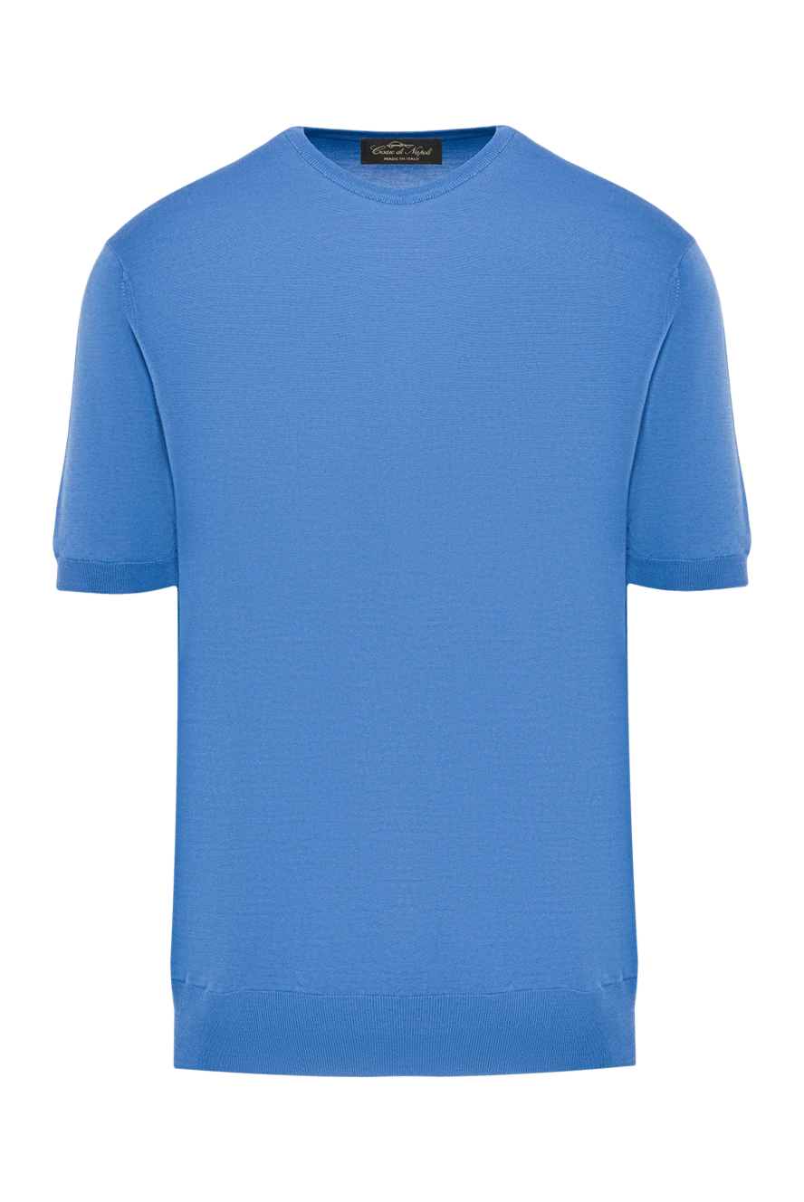Cesare di Napoli джемпер с коротким рукавом насыщенно-синий мужской 153158 - фото 1