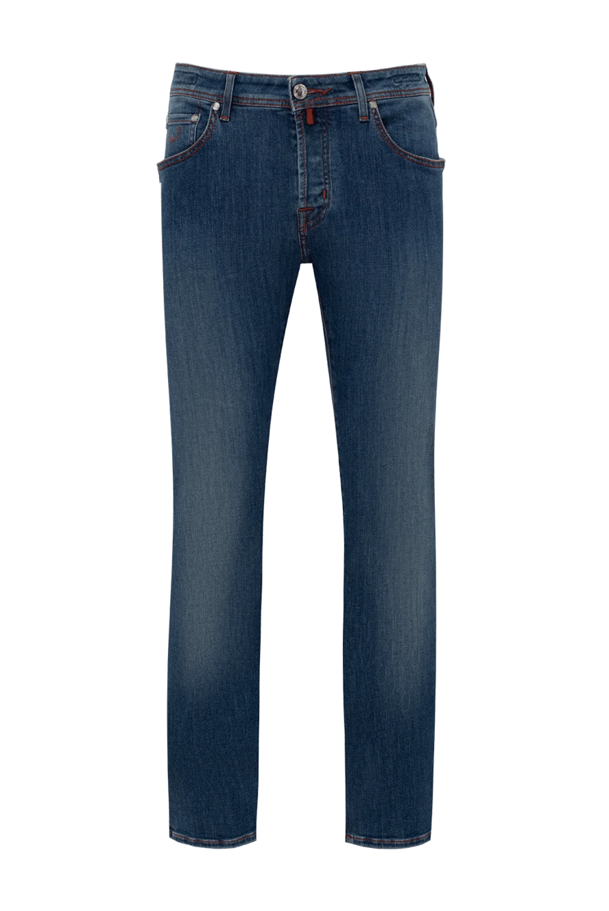 Jacob Cohen мужские джинсы из хлопка и эластомера синие мужские купить с ценами и фото 153249 - фото 1