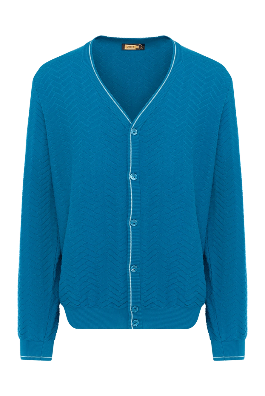 Zilli man blue cotton cardigan for men 153490 - photo 1