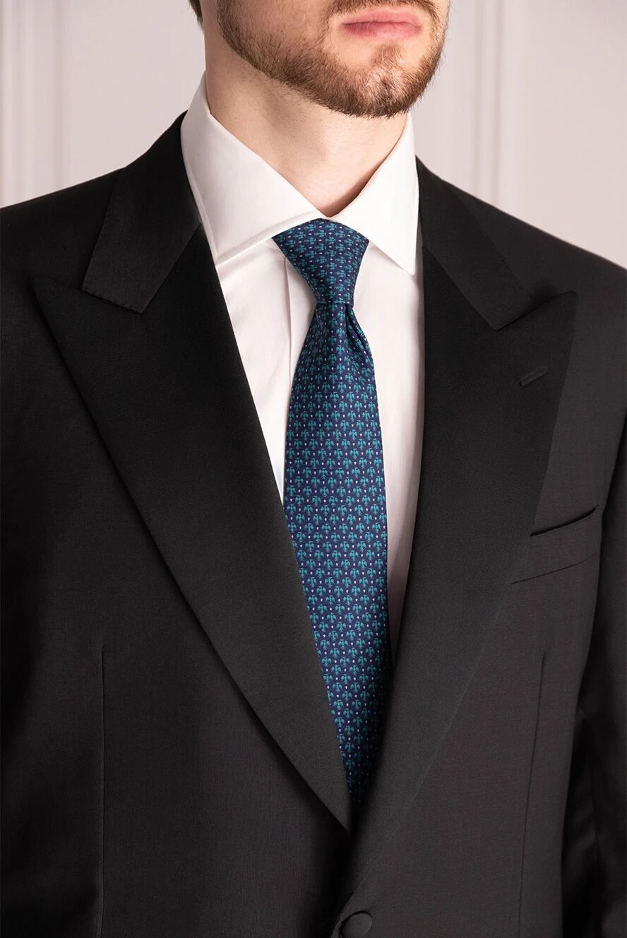 Corneliani чоловічі краватка з шовку синя чоловіча купити фото з цінами 153829 - фото 2