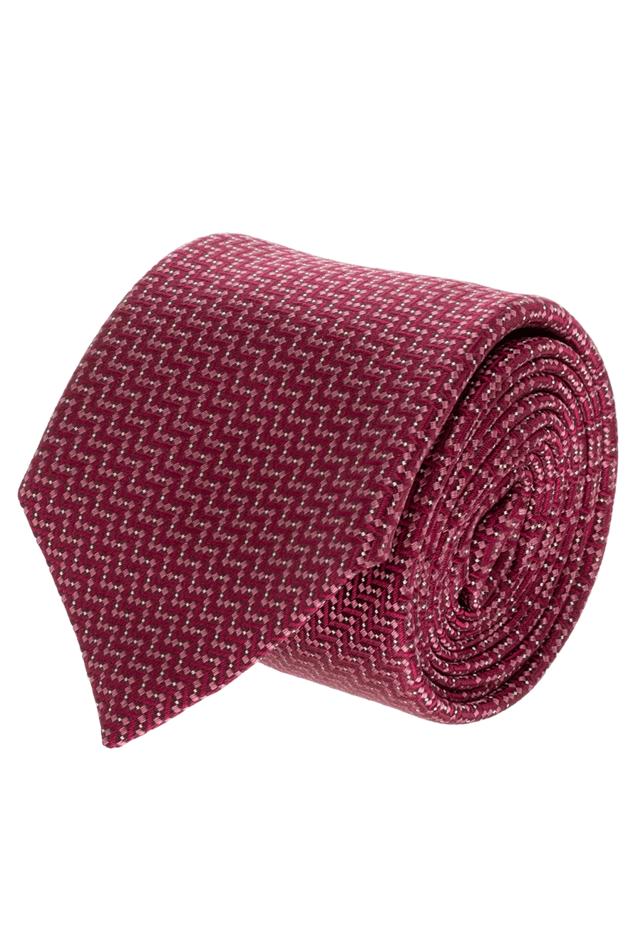Corneliani мужские галстук из шелка бордовый мужской купить с ценами и фото 153832 - фото 1