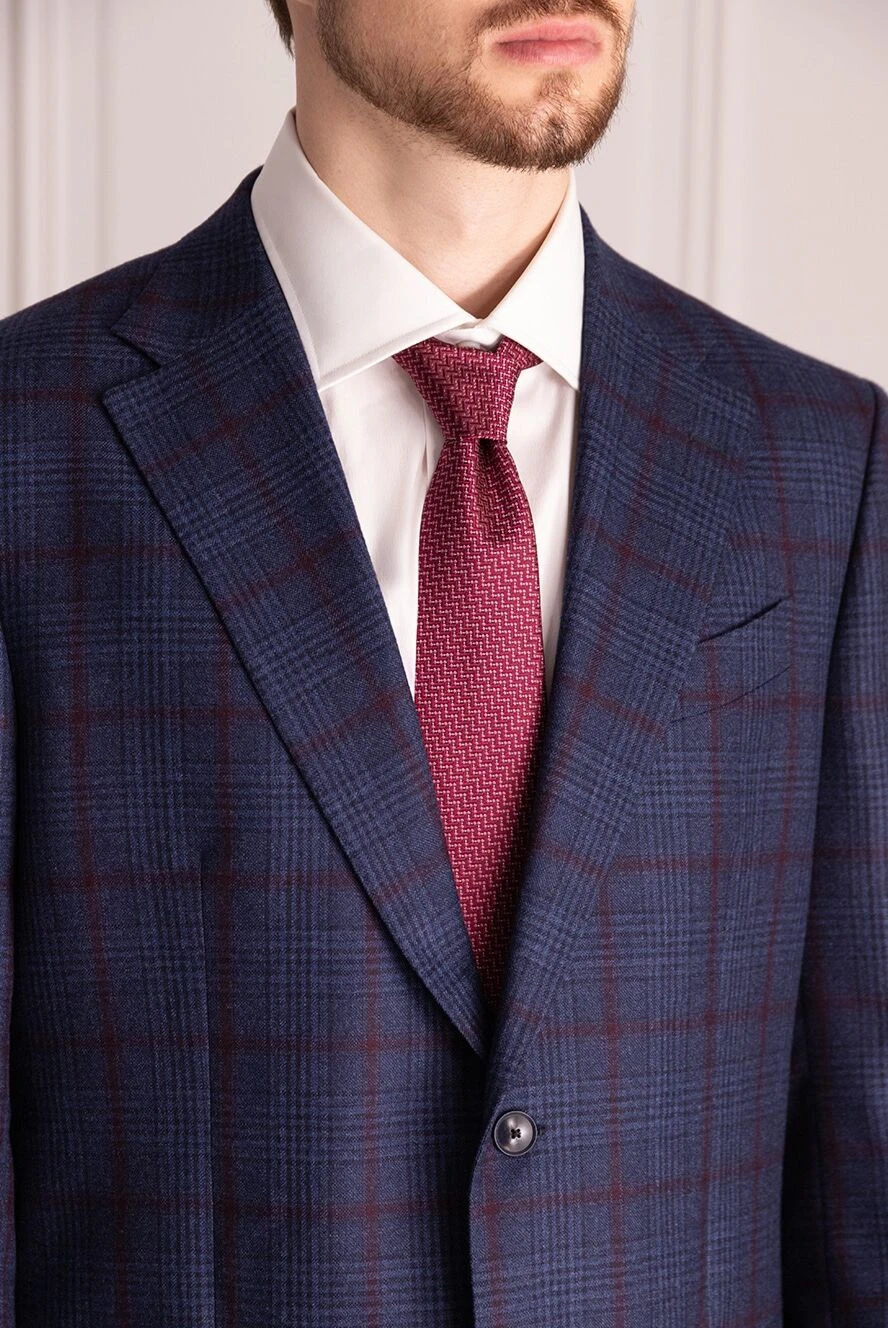 Corneliani мужские галстук из шелка бордовый мужской купить с ценами и фото 153832 - фото 2