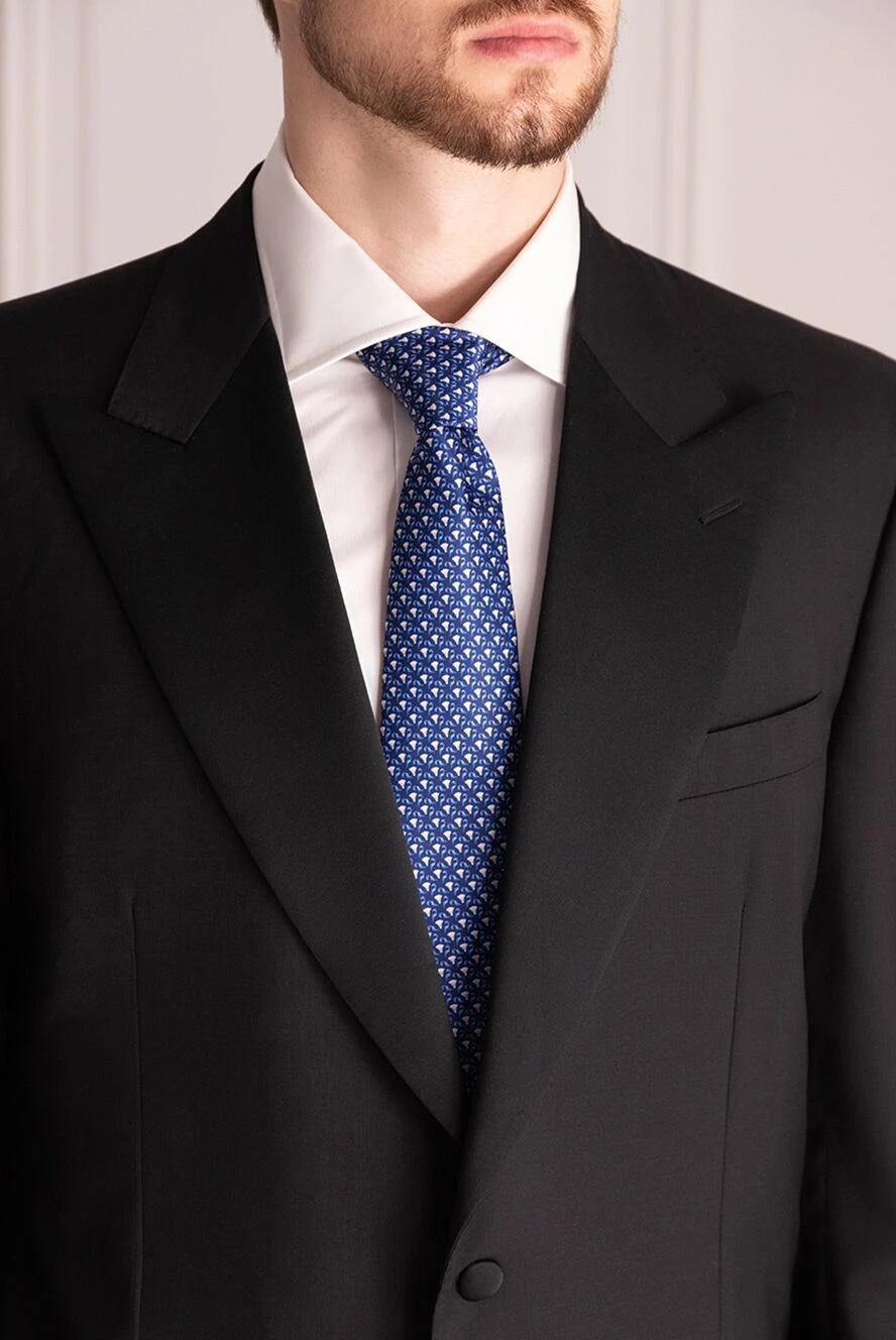Corneliani мужские галстук из шелка синий мужской купить с ценами и фото 153841 - фото 2