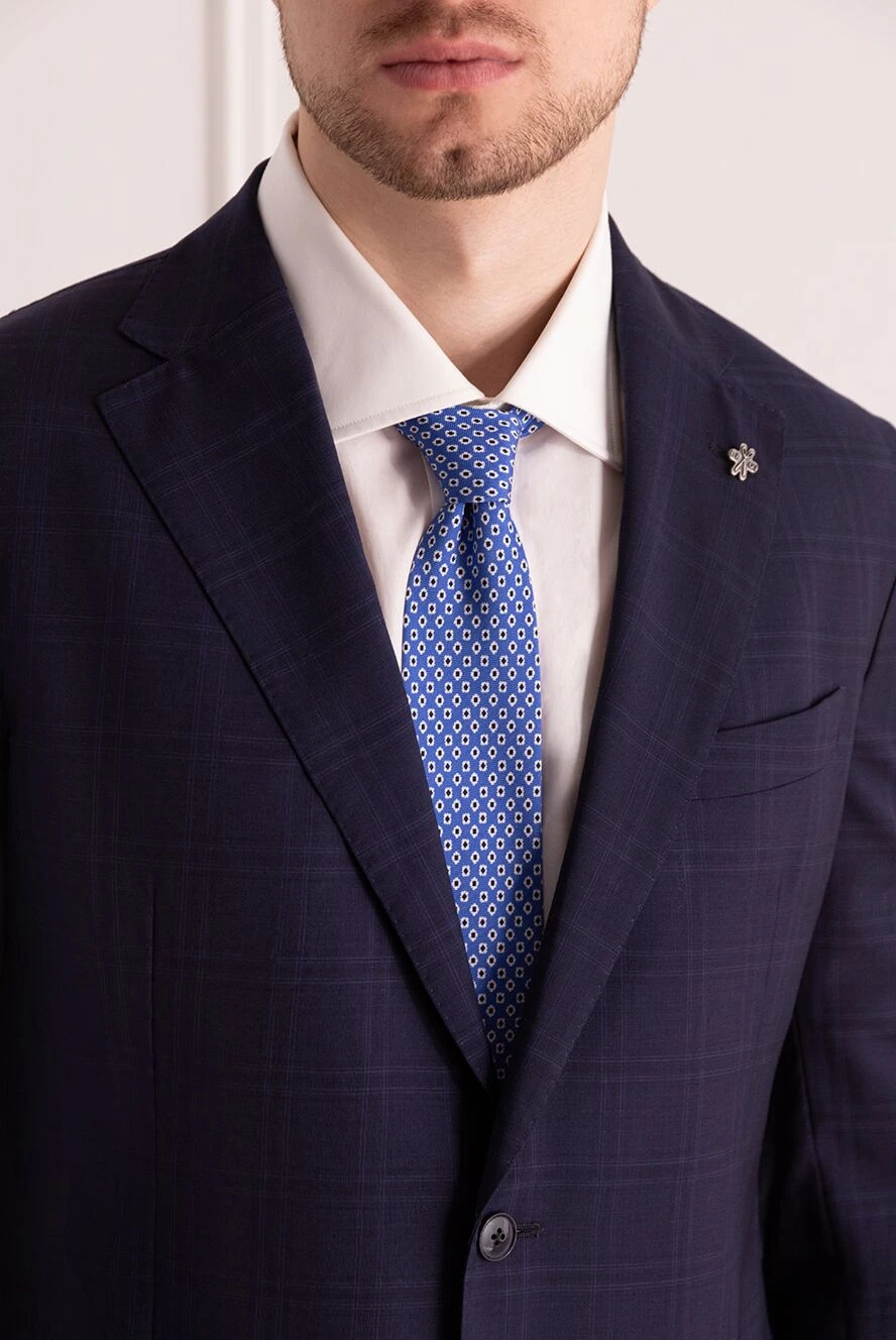 Corneliani мужские галстук из шелка синий мужской купить с ценами и фото 153846 - фото 2
