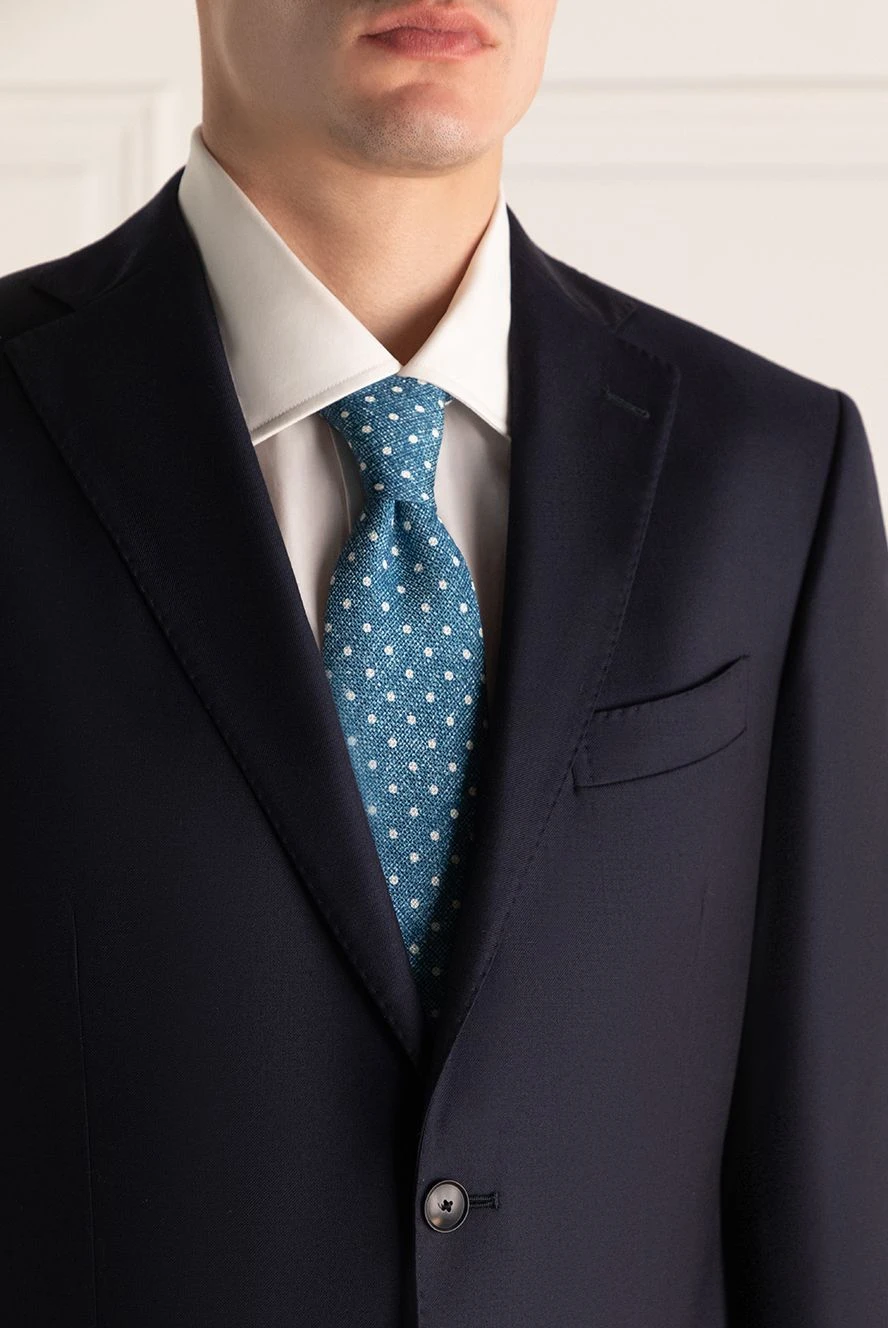 Corneliani мужские галстук из шелка и льна зеленый мужской купить с ценами и фото 153850 - фото 2