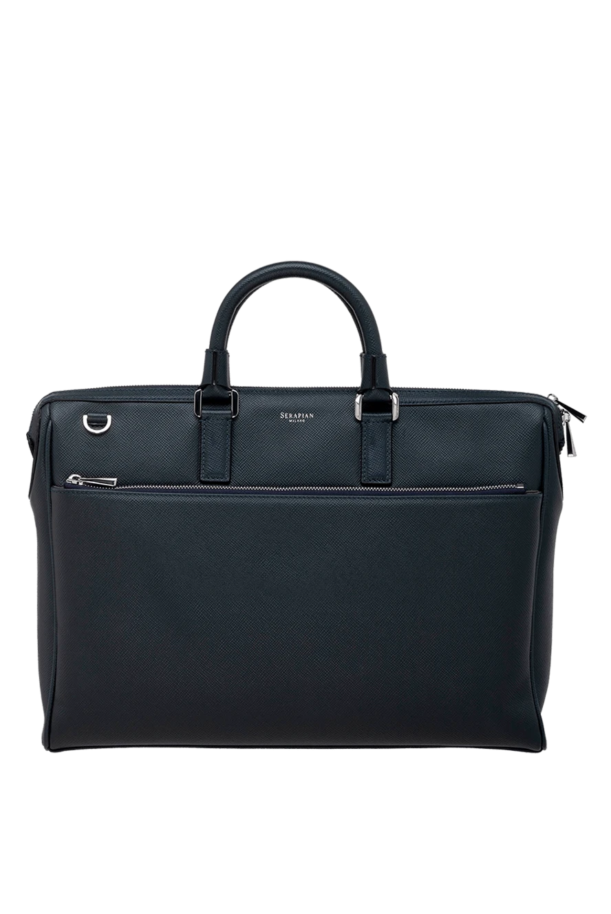 Serapian man blue leather briefcase for men buy with prices and photos 153998