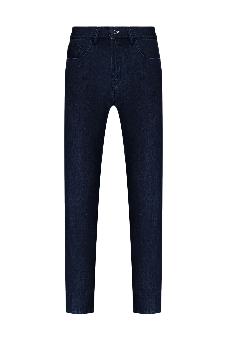 Scissor Scriptor man blue cotton and raffia jeans for men 154022 - photo 1