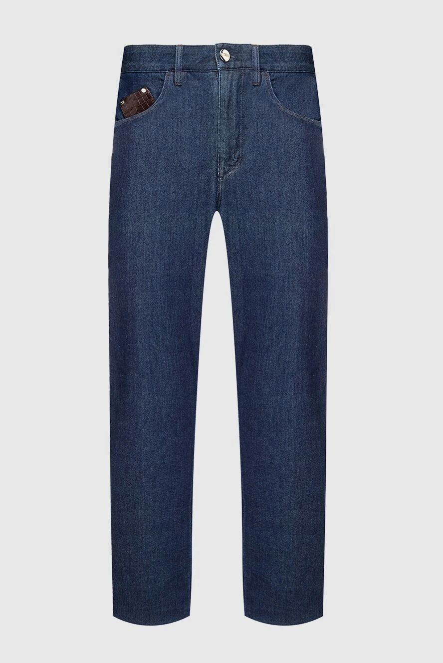 Zilli мужские джинсы из хлопка и полиамида синие мужские купить с ценами и фото 154138 - фото 1
