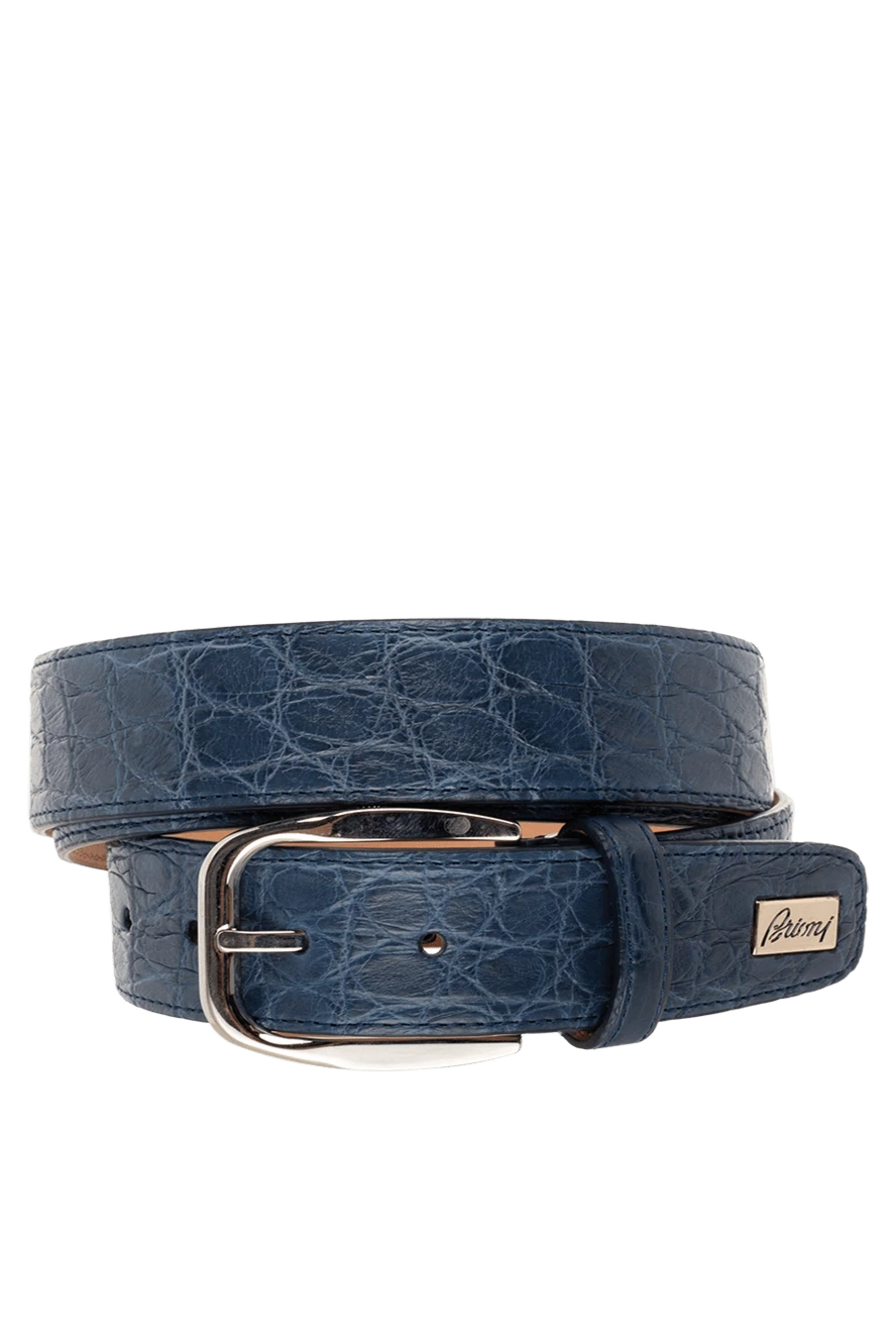 Brioni man crocodile leather belt blue for men 154248 - photo 1