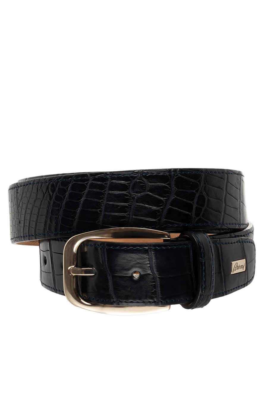 Brioni man blue leather belt for men 154250 - photo 1