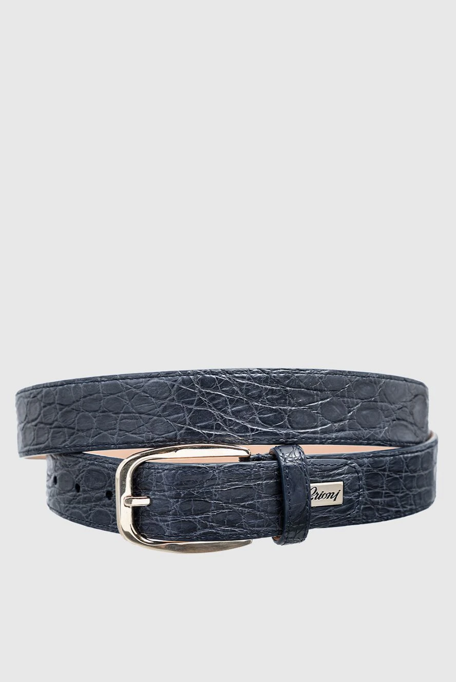 Brioni man blue leather belt for men 154251 - photo 1