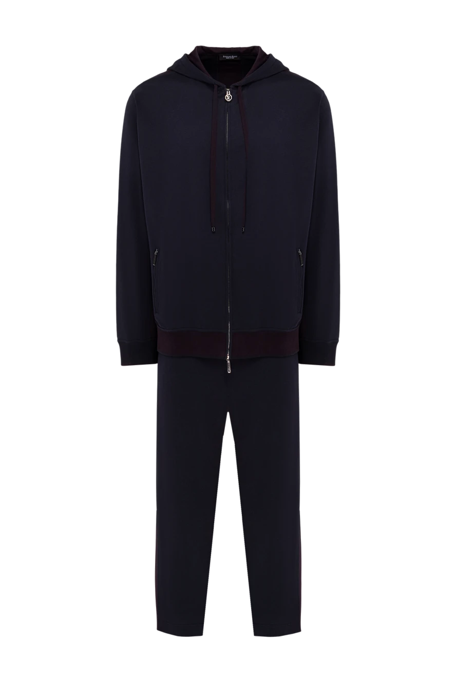 Stefano Ricci dark blue cotton tracksuit with a hood 154412 - photo 1