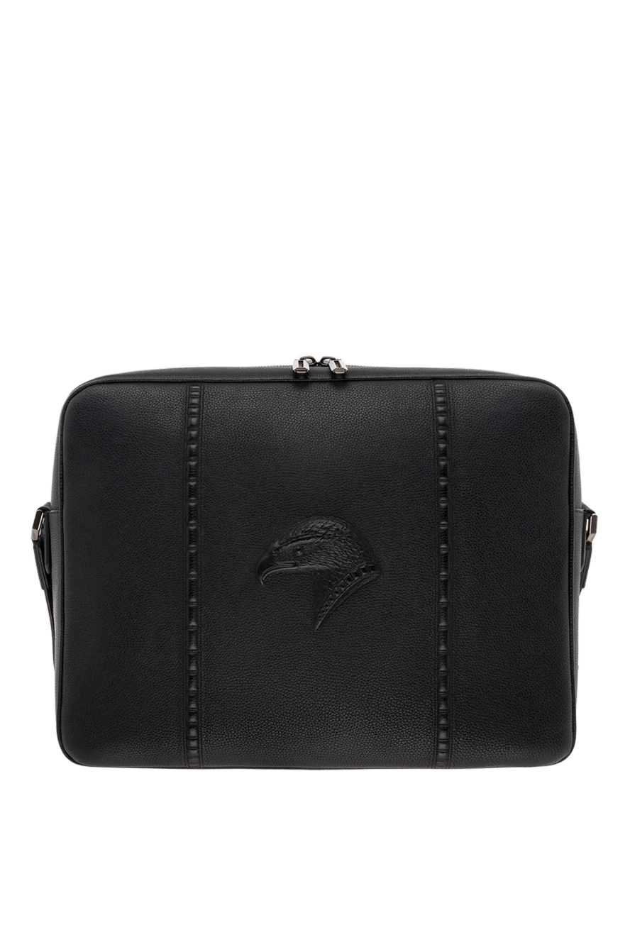 Stefano Ricci сумка через плече з натуральної шкіри чорна чоловіча 154910 - фото 1