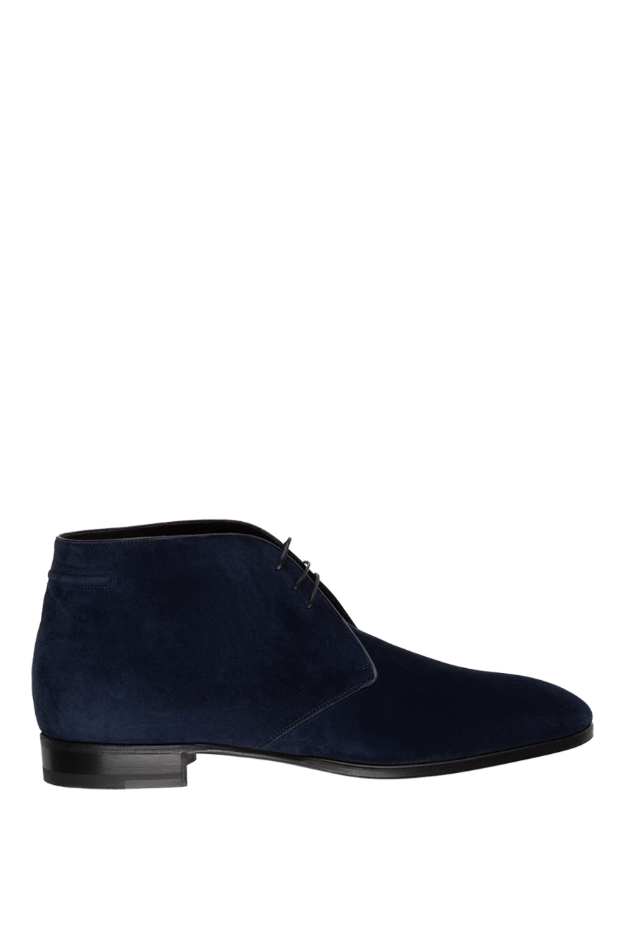 Stefano Ricci мужские ботинки из замши синие 154915 - фото 1