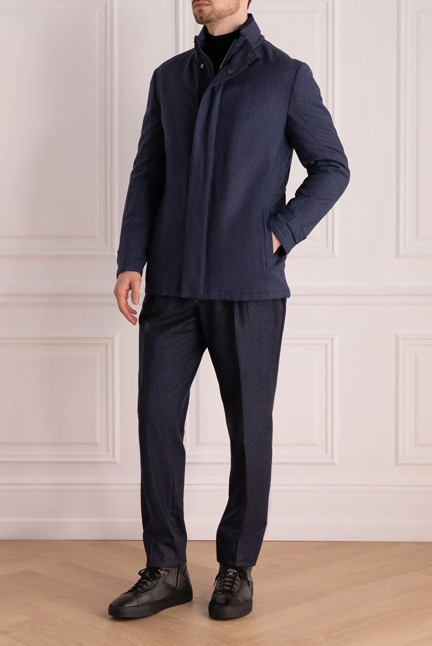 Corneliani мужские пальто из шерсти серое мужское купить с ценами и фото 155049