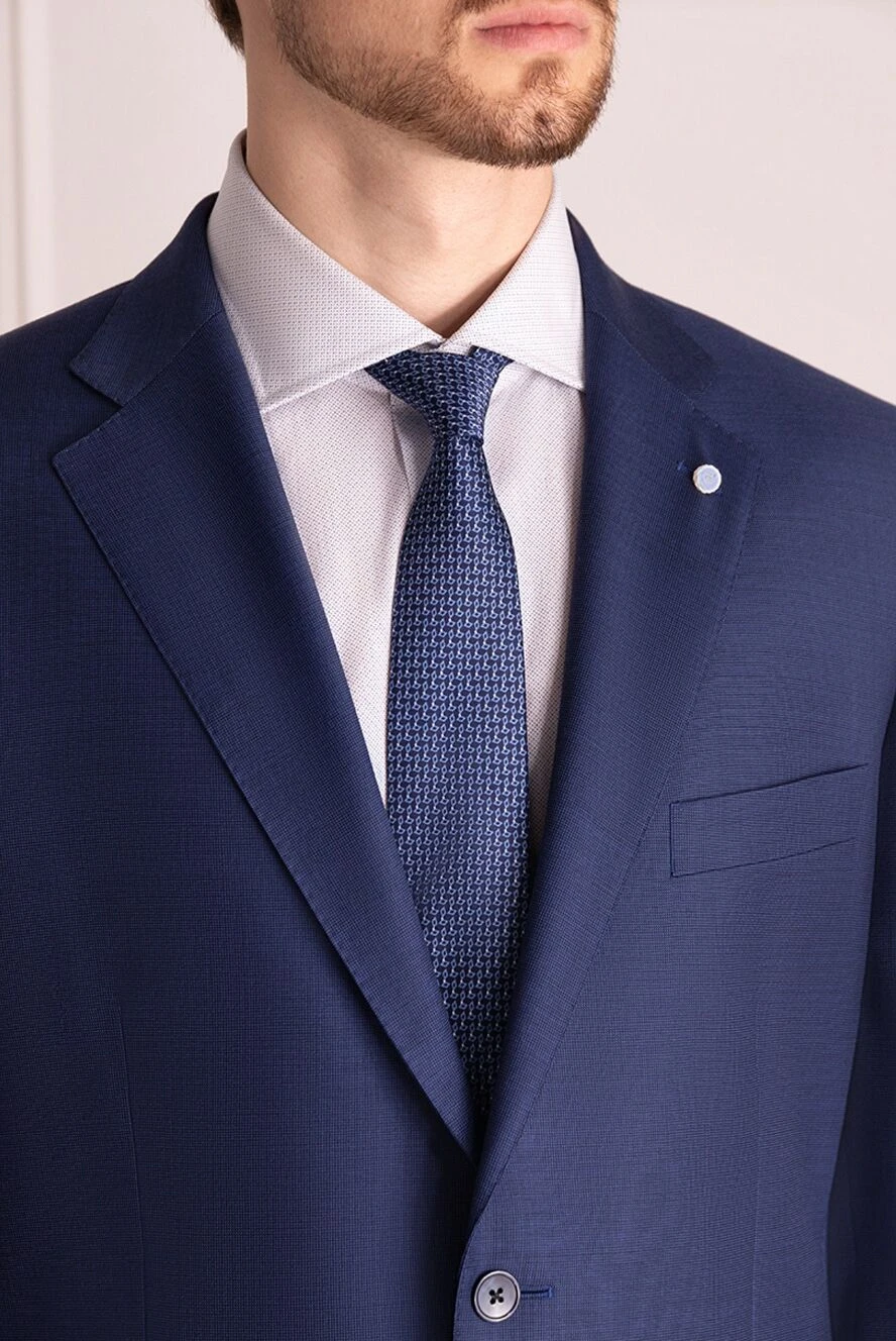 Corneliani мужские галстук из шелка синий мужской купить с ценами и фото 155075 - фото 2