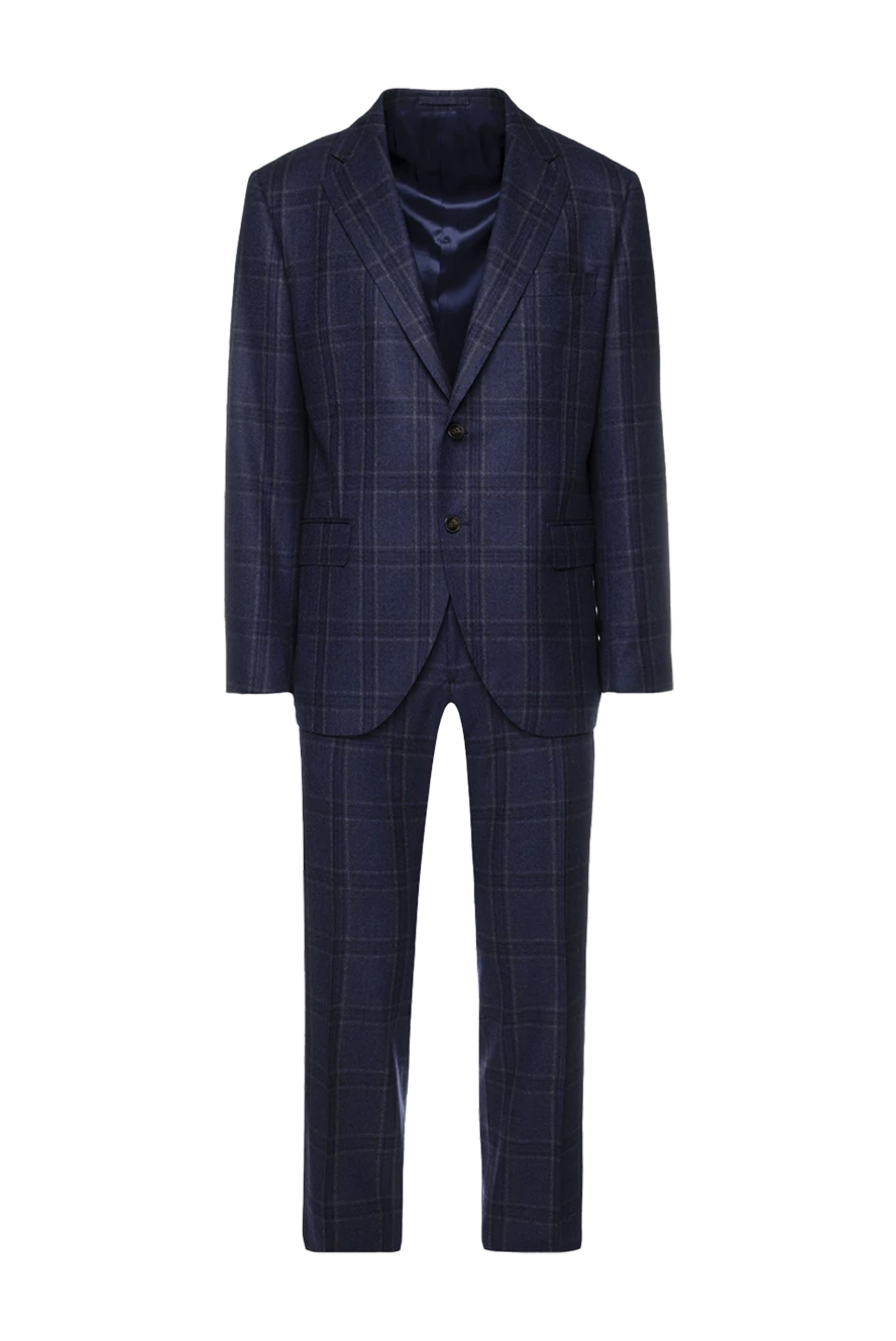 Lubiam man men's suit made of wool blue 155095 - photo 1