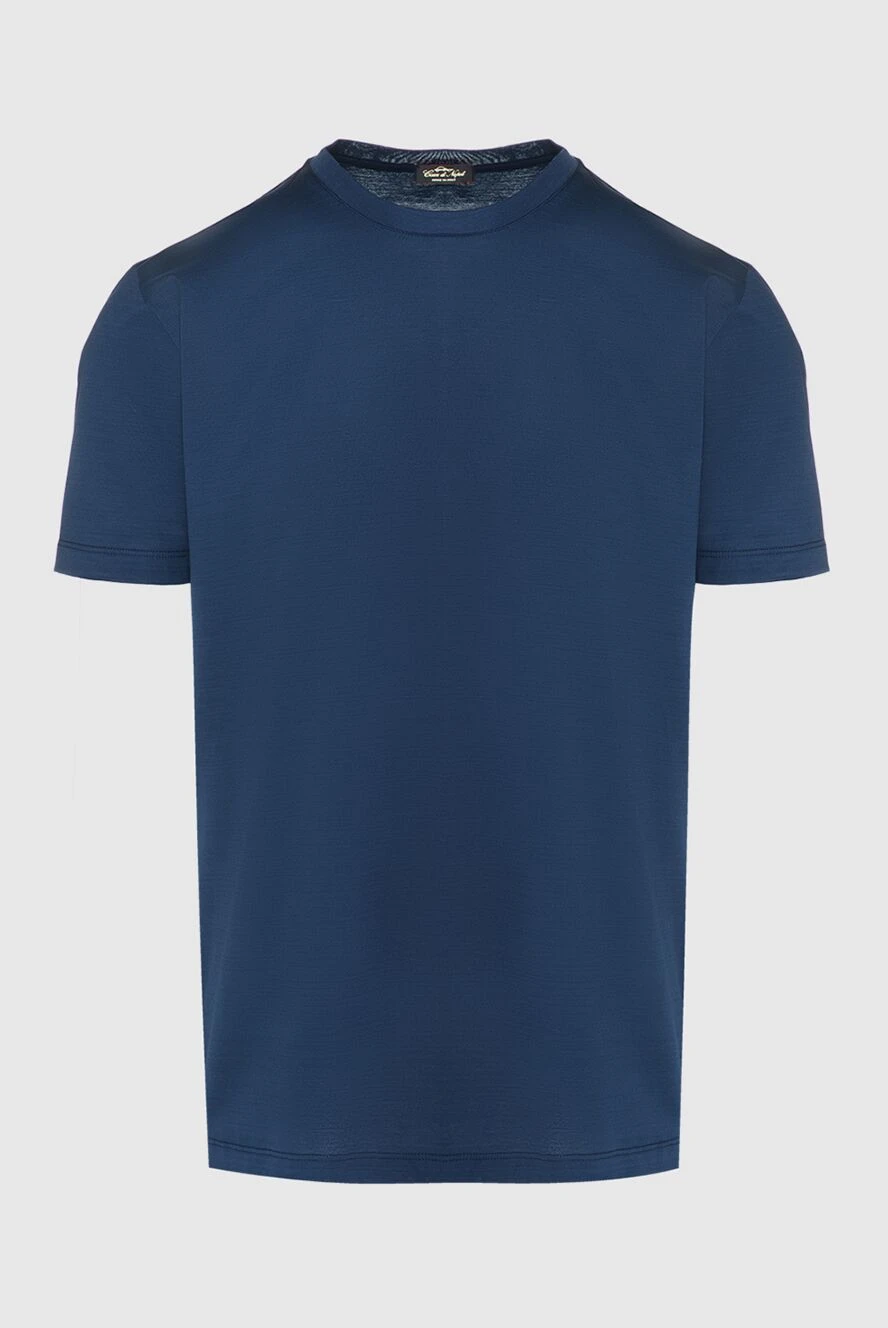 Cesare di Napoli man cotton t-shirt blue for men buy with prices and photos 155381 - photo 1