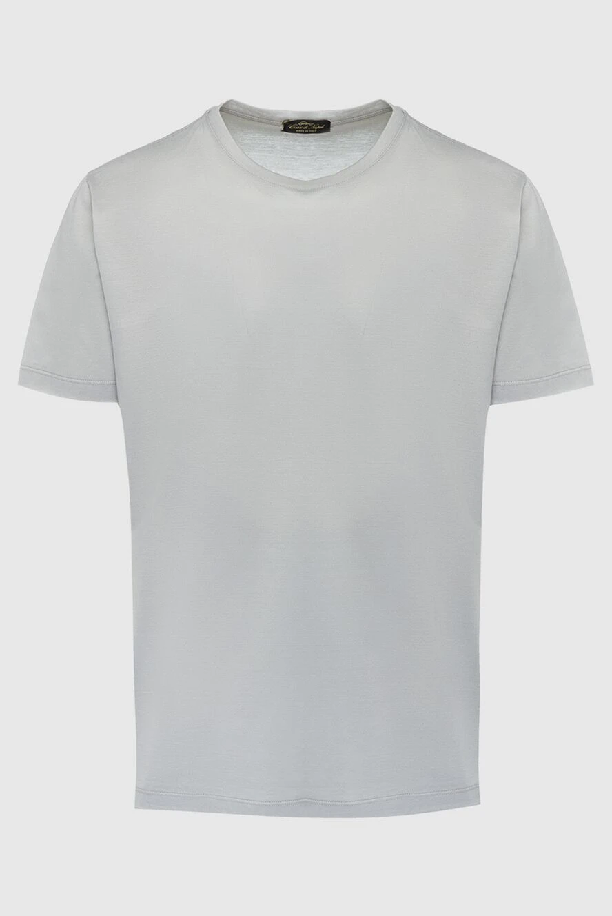 Cesare di Napoli мужские футболка из хлопка серая мужская купить с ценами и фото 155387