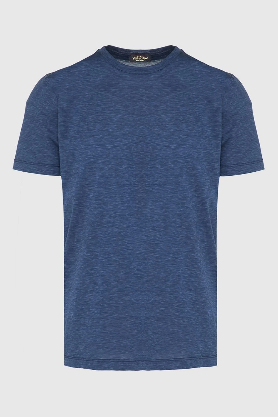 Cesare di Napoli мужские футболка из хлопка синяя мужская купить с ценами и фото 155393