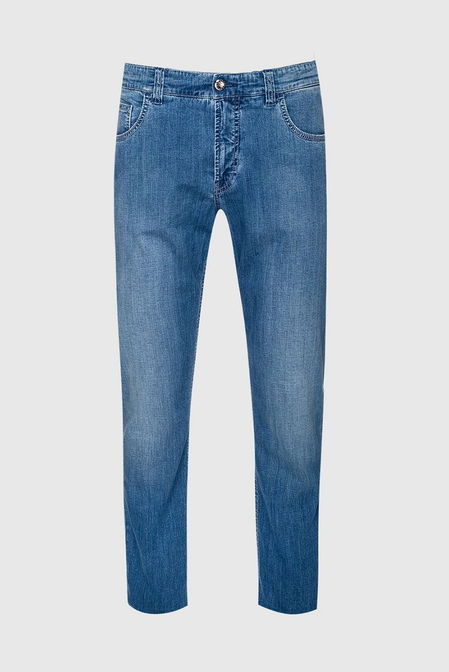 Stefano Ricci чоловічі бавовняні джинси синій денім 155404 - фото 1