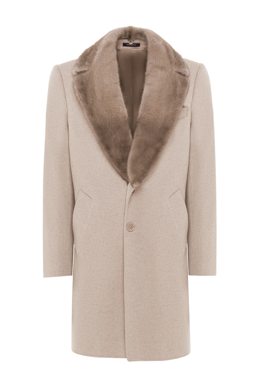 Cesare di Napoli white cashmere and mink coat for men 155511 - photo 1