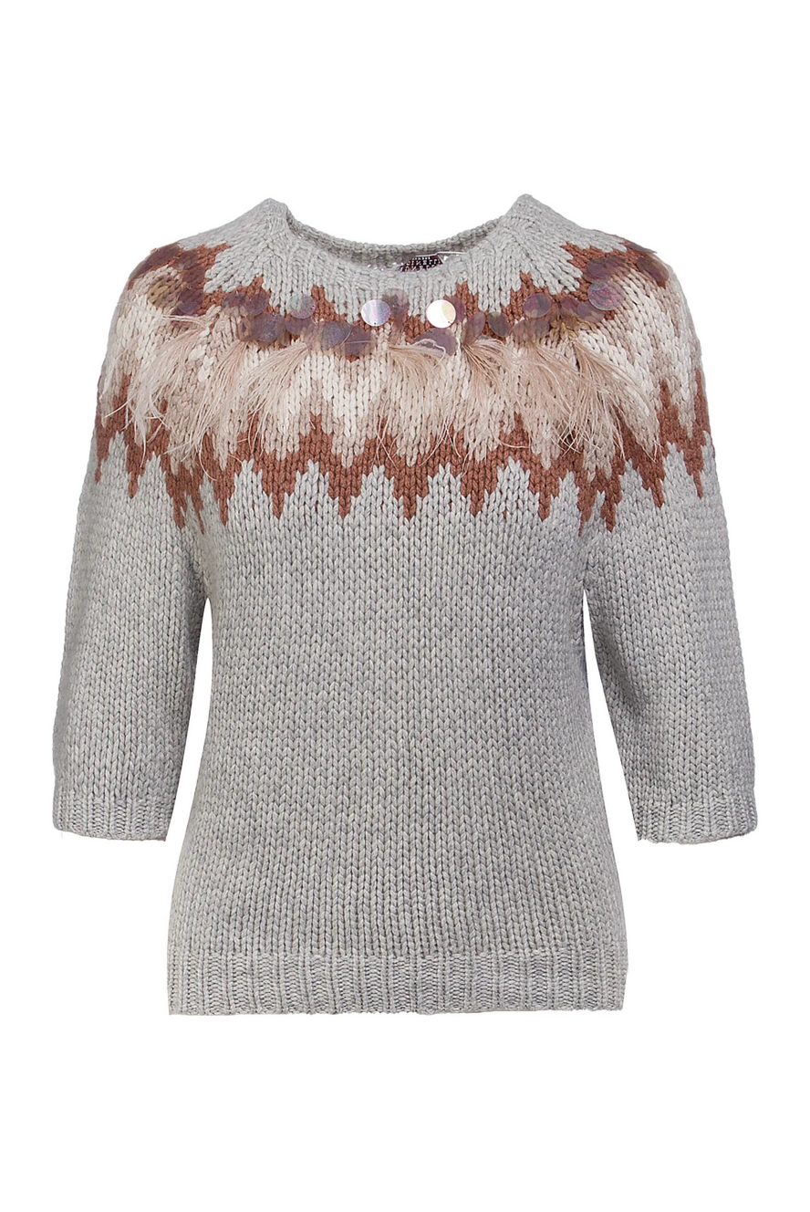 Brunello Cucinelli knitted jumper with a scandinavian-style pattern and embellishments 155688 - photo 1