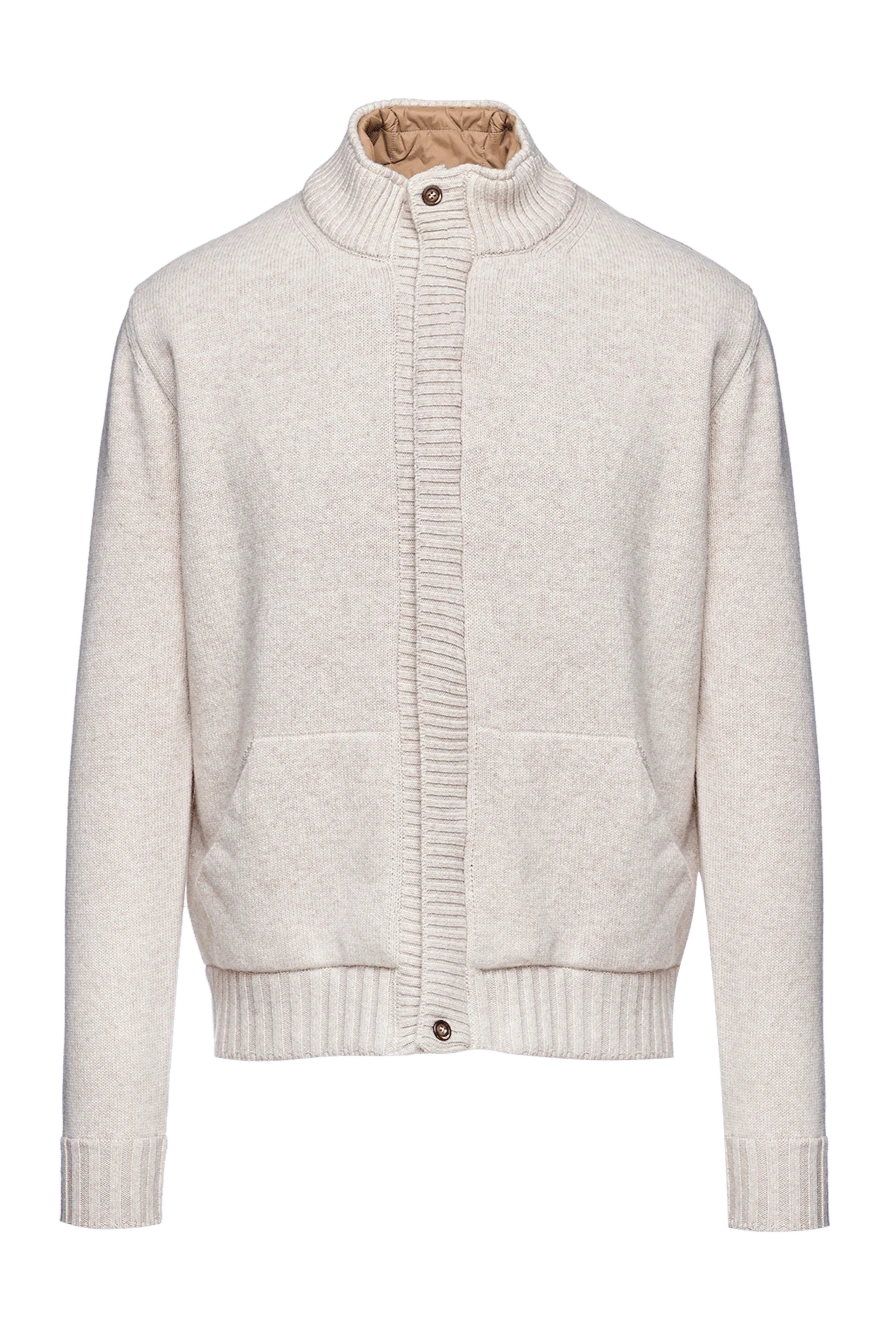 Cesare di Napoli man men's wool cardigan, beige buy with prices and photos 155781 - photo 1