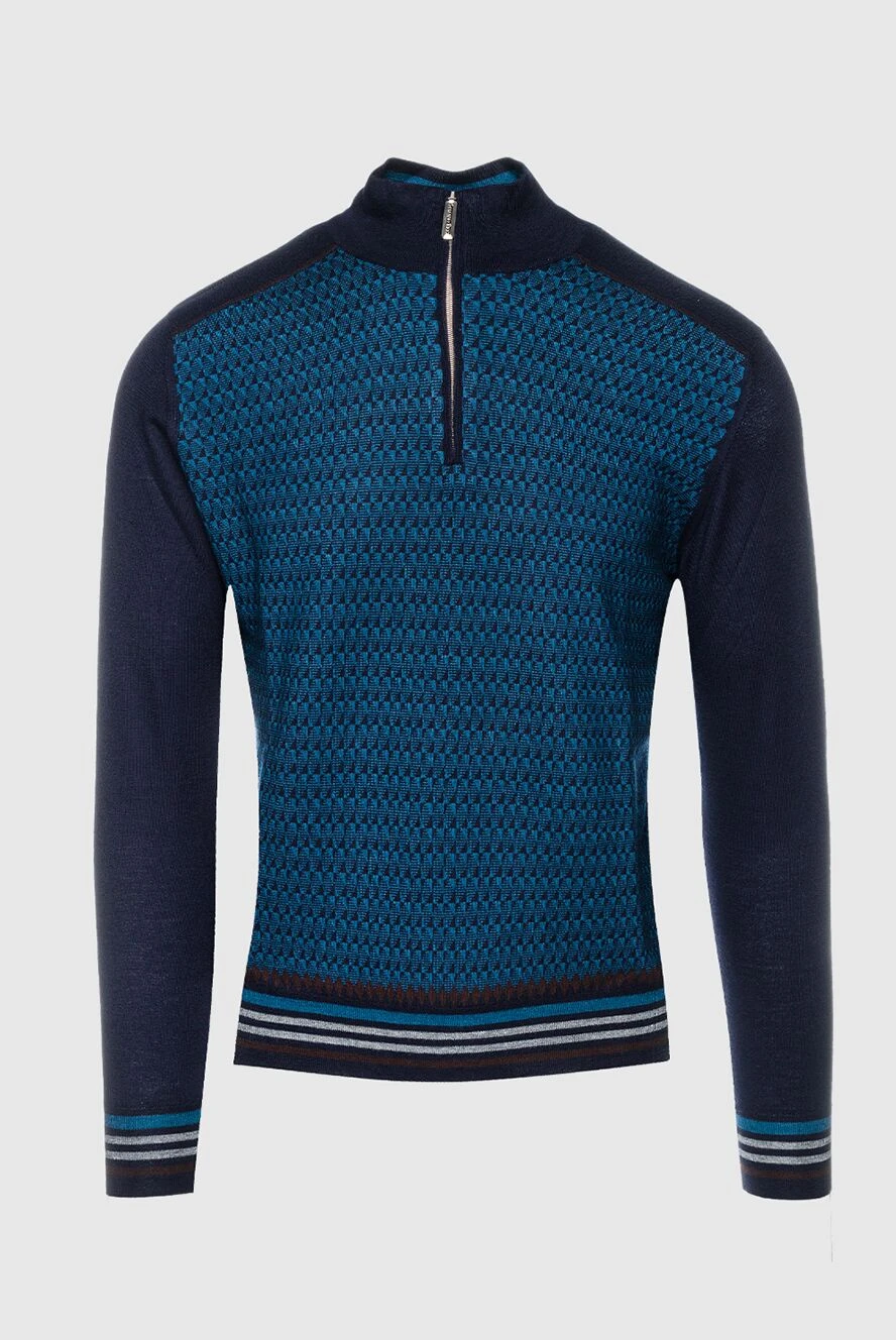 Stefano Ricci тройер із кашеміру та шовку синій чоловічий 156148 - фото 1