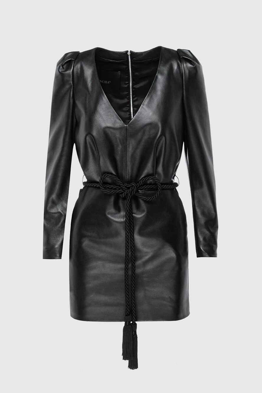 Blancha жіночі сукня зі шкіри чорна жіноча купити фото з цінами 156452