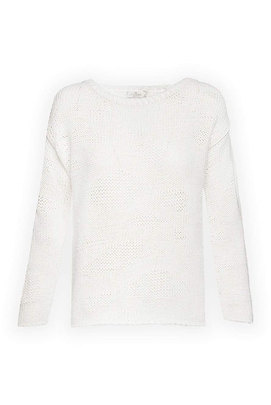 Panicale white cotton and nylon jumper for women 156531 - photo 1