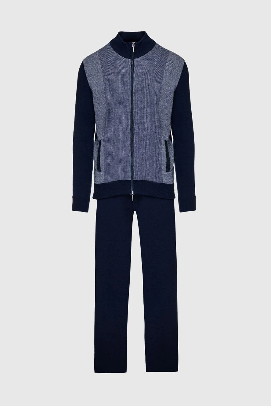 Cesare di Napoli man men's sports suit made of wool, silk and cashmere, blue buy with prices and photos 156765 - photo 1
