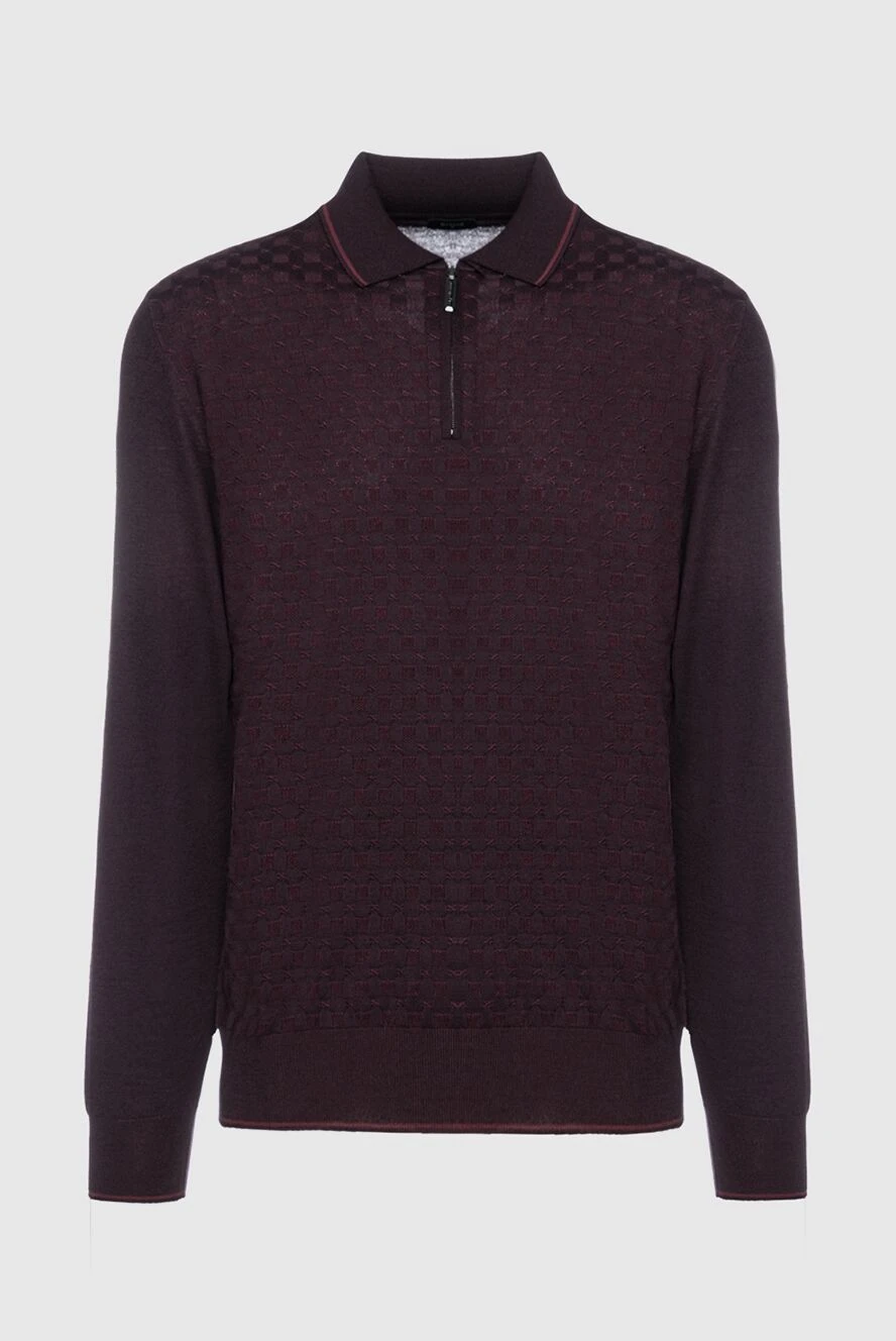 Stefano Ricci long-sleeve polo shirt in silk and cashmere with geometric embossing 156914 - photo 1