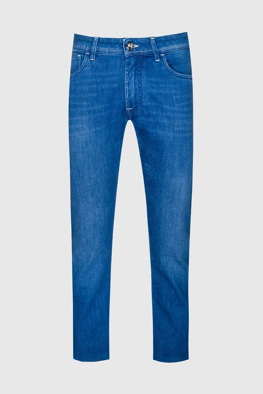 Stefano Ricci джинси з бавовни з еластаном сині чоловічі 156963 - фото 1