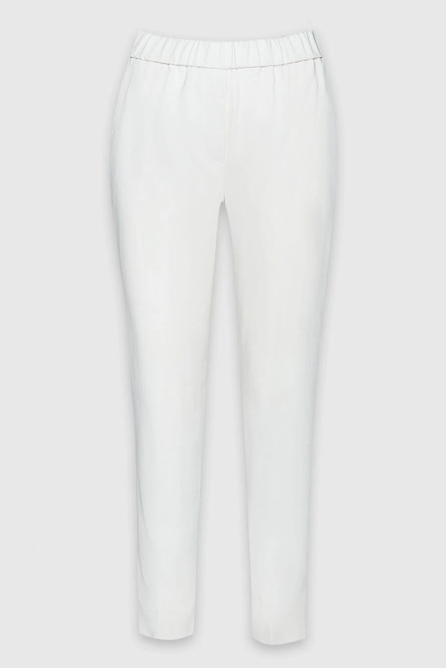 Peserico woman white viscose trousers for women buy with prices and photos 157124 - photo 1