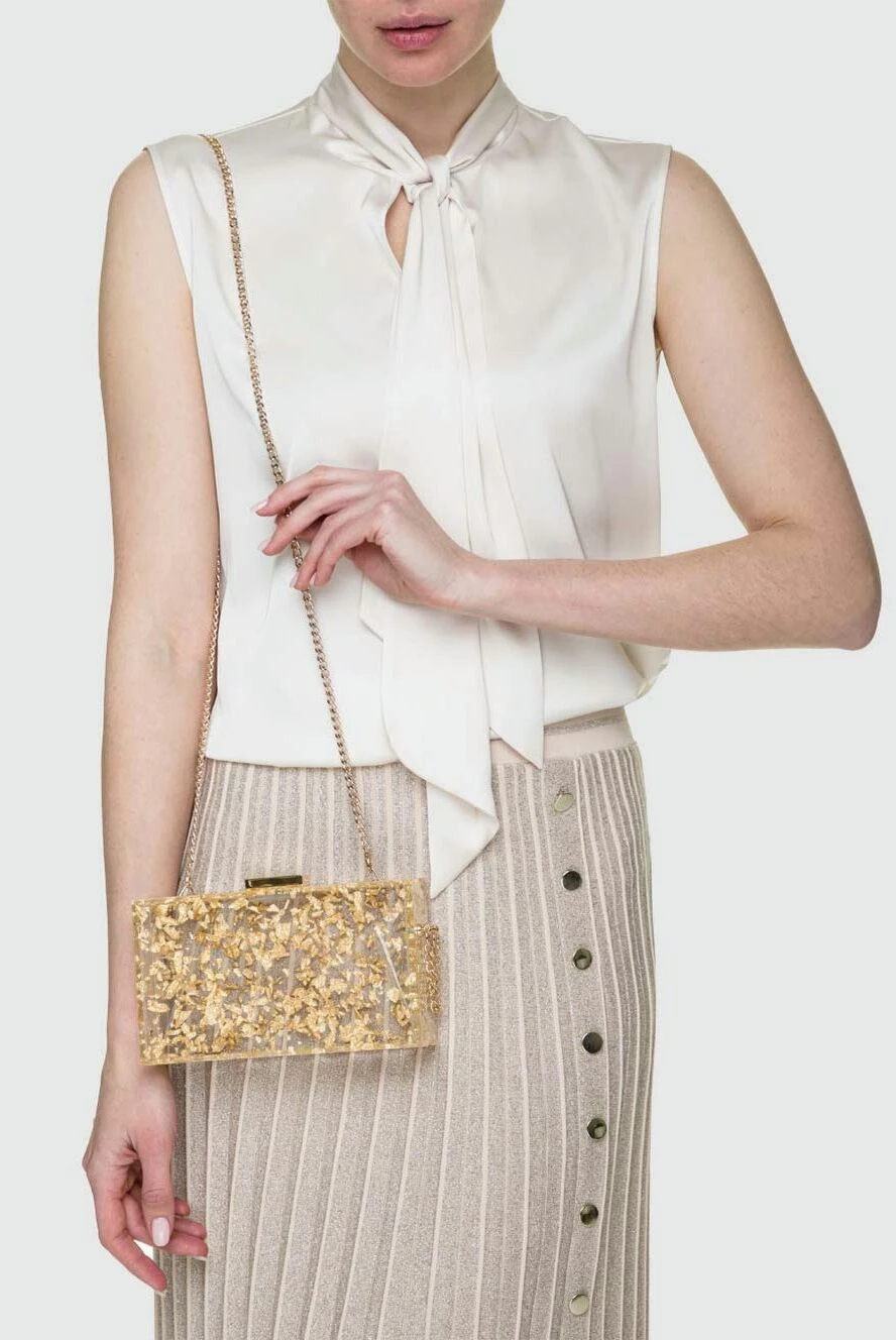 Olga Berg woman golden polyamide clutch for women buy with prices and photos 157393